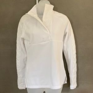 Athlete Fleece Half Zip Top White Size XS